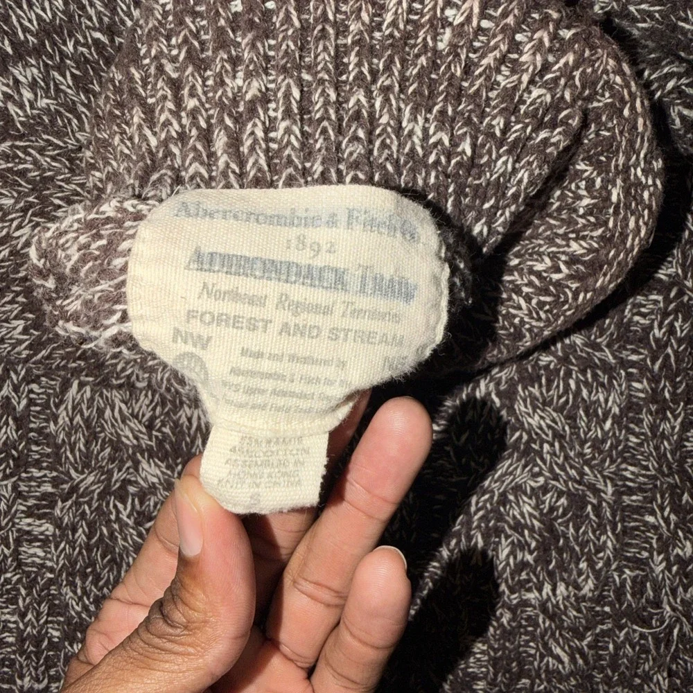 Abercrombie & Fitch Cable Knit Turtle Neck Brown Sweater Women's Size Small R2
